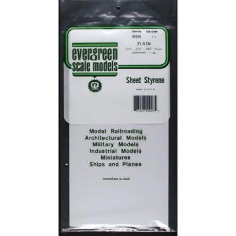 evergreen 9008 White Polystyrene Sheet Set of 3 White - Image 2